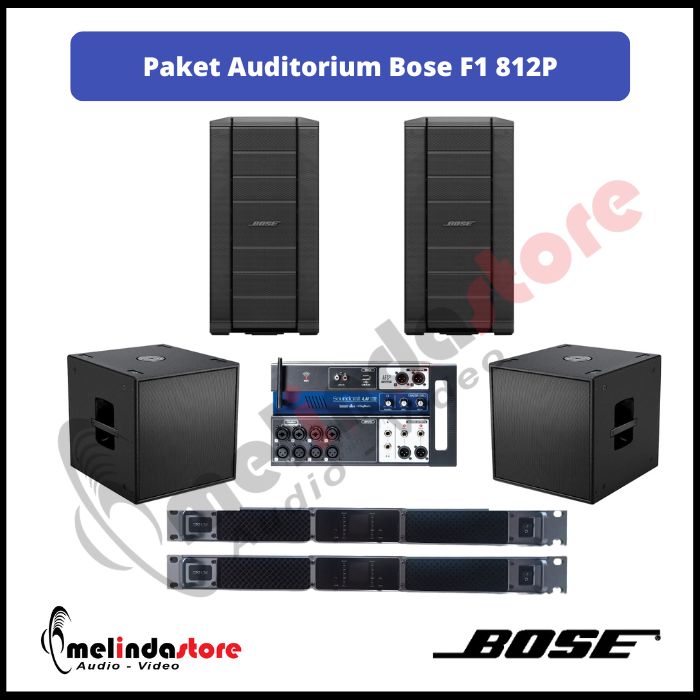 Paket Live Musik | Auditorium | PA System | Lapangan Speaker Pasif Bose F1 812P - 2 Speaker + Sub